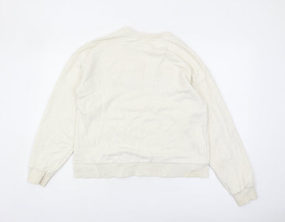 Stradivarius Women’s Ivory Pullover Sweatshirt M