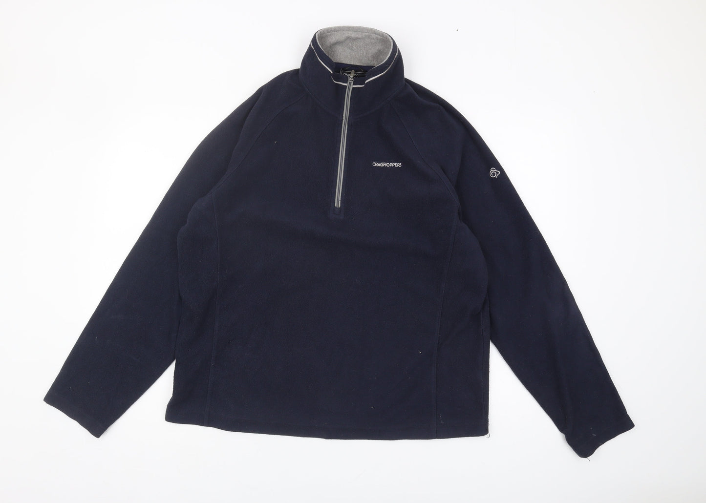 Mens UK Size L Craghoppers Blue 1/2 Zip Sweatshirt