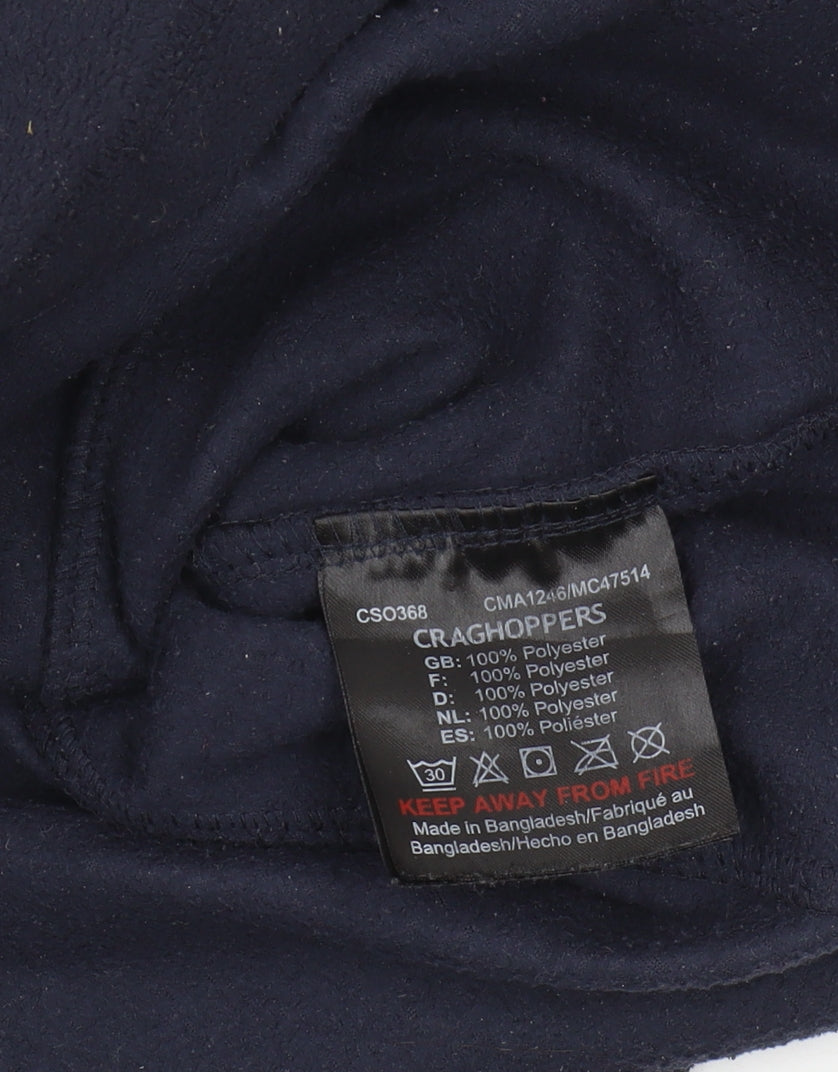 Mens UK Size L Craghoppers Blue 1/2 Zip Sweatshirt