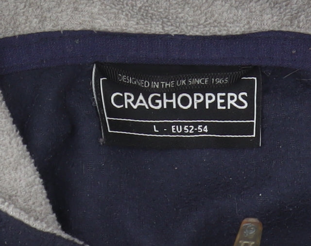 Mens UK Size L Craghoppers Blue 1/2 Zip Sweatshirt