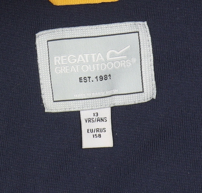 Regatta Boys Blue Fleece 1/4 Zip Sweatshirt Size 13 Years