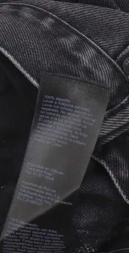 AllSaints Women’s Grey Ankle Jeans Size 25 Embroidered