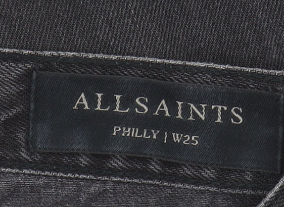 AllSaints Women’s Grey Ankle Jeans Size 25 Embroidered