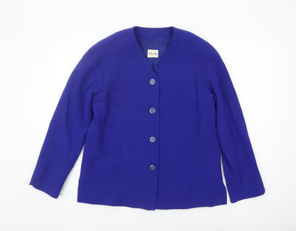 Womens UK Size 10 Viyella Regular Blue Blazer