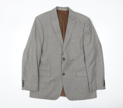 Mens UK Size 40 HUGO BOSS Regular Grey Suit Jacket