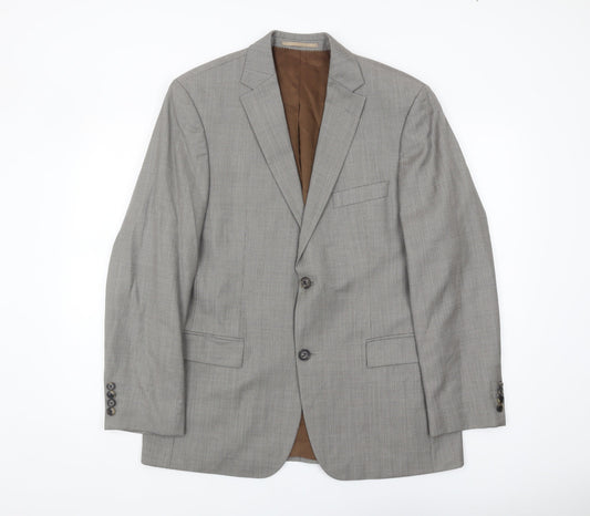Mens UK Size 40 HUGO BOSS Regular Grey Suit Jacket