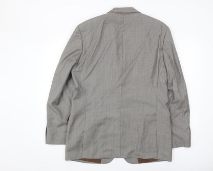 Mens UK Size 40 HUGO BOSS Regular Grey Suit Jacket