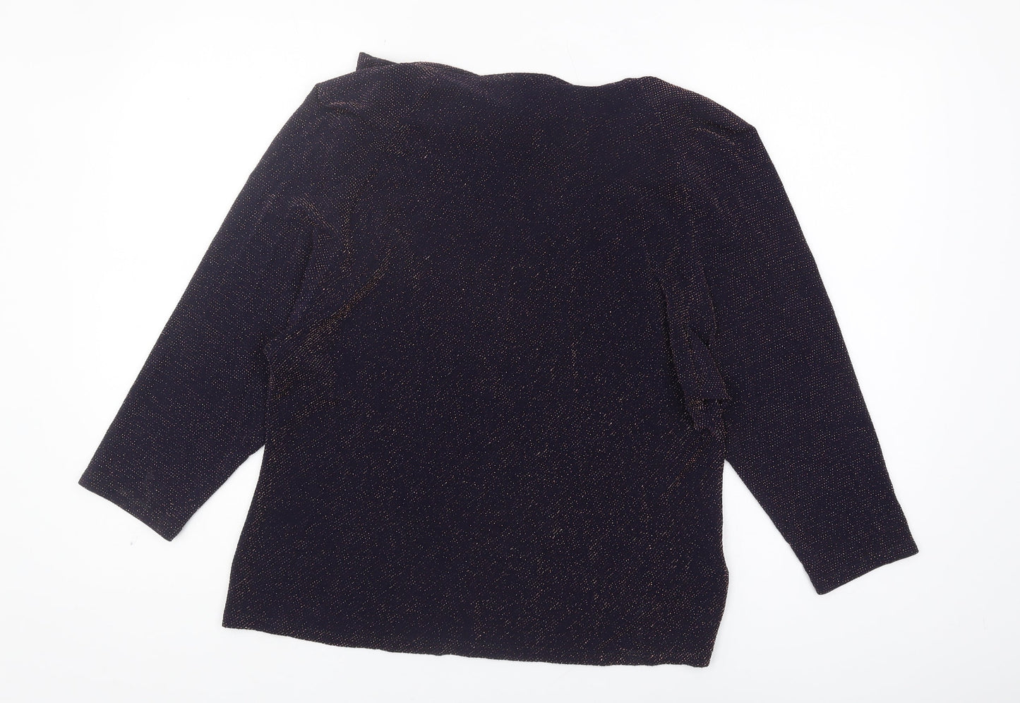 Laura Ashley Women's Black Cowl Neck Top UK 16