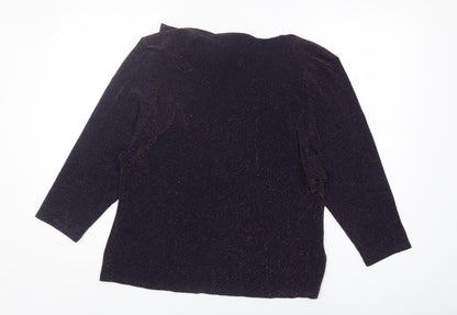 Laura Ashley Women's Black Cowl Neck Top UK 16