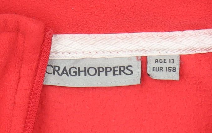 Craghoppers Boys Red 1/2 Zip Fleece Sweatshirt 13 Years