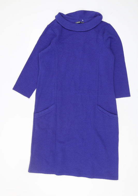 Laura Ashley Purple Dress, Women, Size 12, Cowl Neck