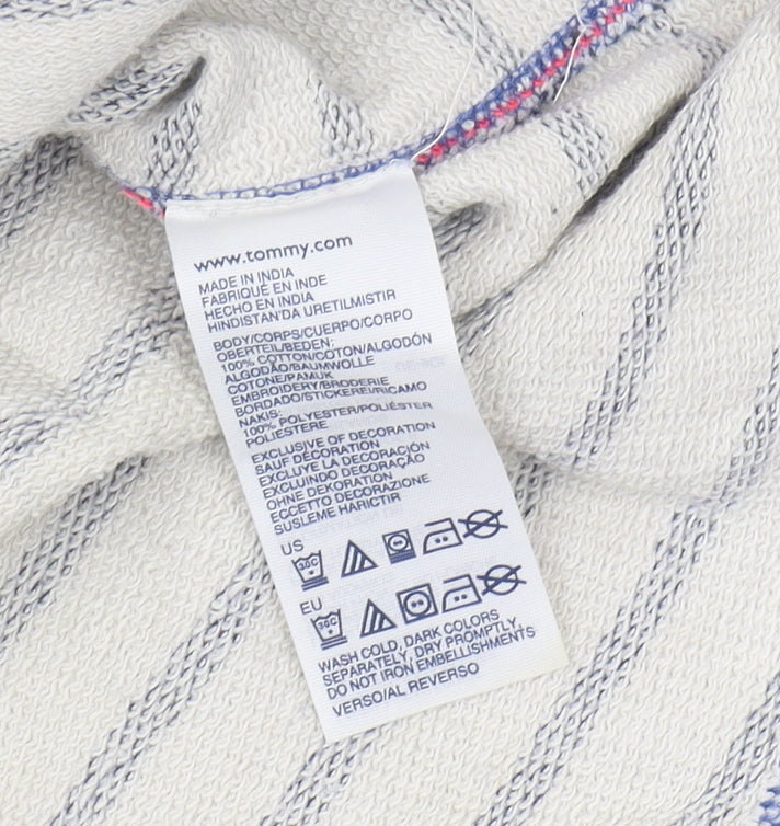 Hilfiger Denim Women's XS Ivory Striped Sweatshirt