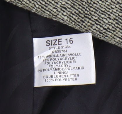 Windsmoor Women's Grey Blazer Size 16 Boucle Notch Lapel