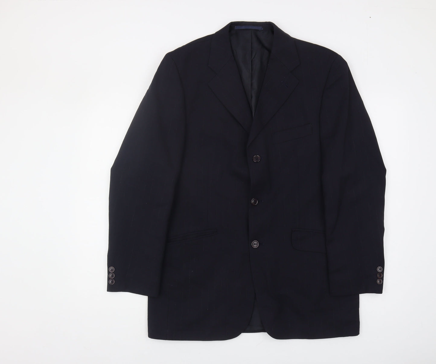 Mens UK Size 38 Jeff Banks Regular Blue Suit Jacket