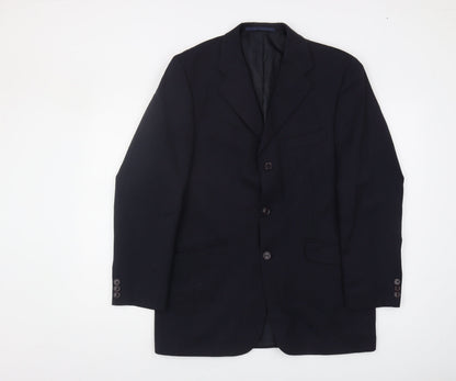 Mens UK Size 38 Jeff Banks Regular Blue Suit Jacket