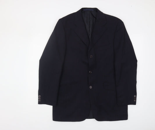Mens UK Size 38 Jeff Banks Regular Blue Suit Jacket