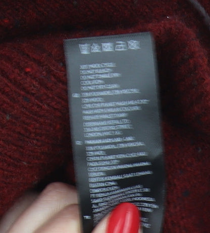 Mantaray Men's Red Wool Pullover Jumper Size S