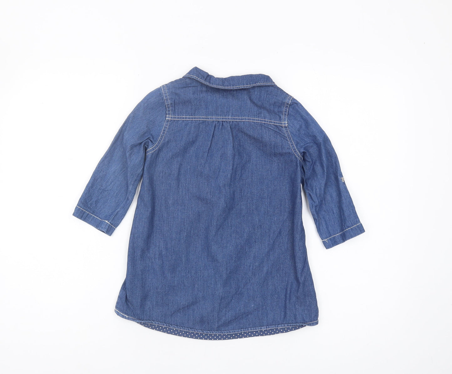 Jasper Conran Junior Girls Blue Cotton Blouse 4-5 Years
