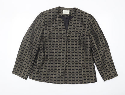 Eastex Women's Black Geometric Suit Jacket Size 12
