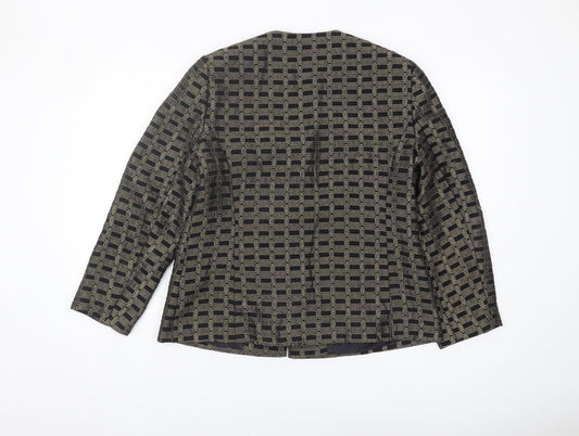 Eastex Women's Black Geometric Suit Jacket Size 12