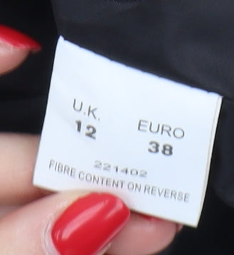 Eastex Women's Black Geometric Suit Jacket Size 12