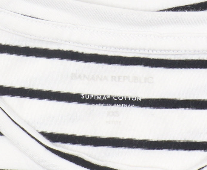 Womens UK Size 2XS Banana Republic White Basic T-Shirt