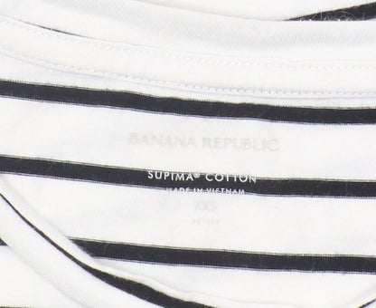 Womens UK Size 2XS Banana Republic White Basic T-Shirt