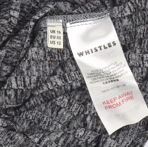 Womens UK Size 16 Whistles Grey Basic T-Shirt