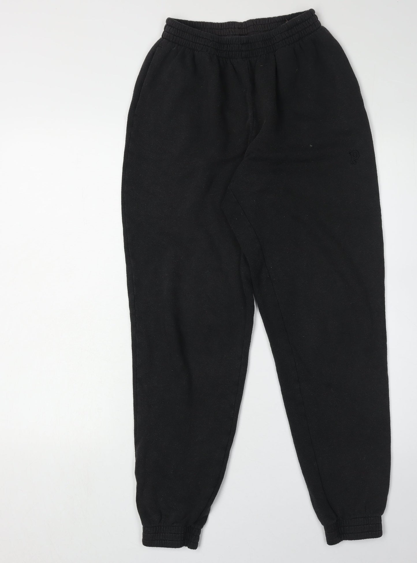 Womens UK Size XS Victoria's Secret Regular Fit Jogger Black Trousers