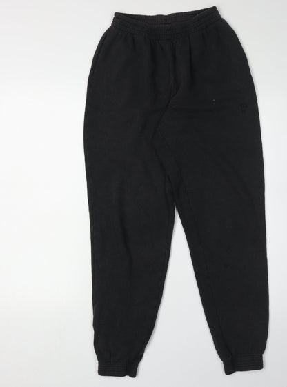 Womens UK Size XS Victoria's Secret Regular Fit Jogger Black Trousers