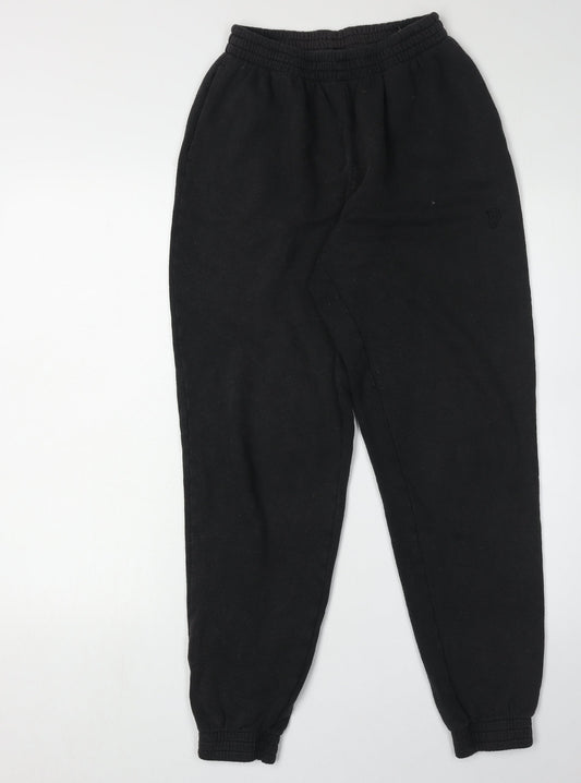 Womens UK Size XS Victoria's Secret Regular Fit Jogger Black Trousers