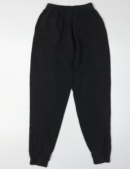 Womens UK Size XS Victoria's Secret Regular Fit Jogger Black Trousers