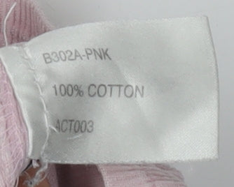 Cotton Traders Men's Pink Long Sleeve Polo Shirt M