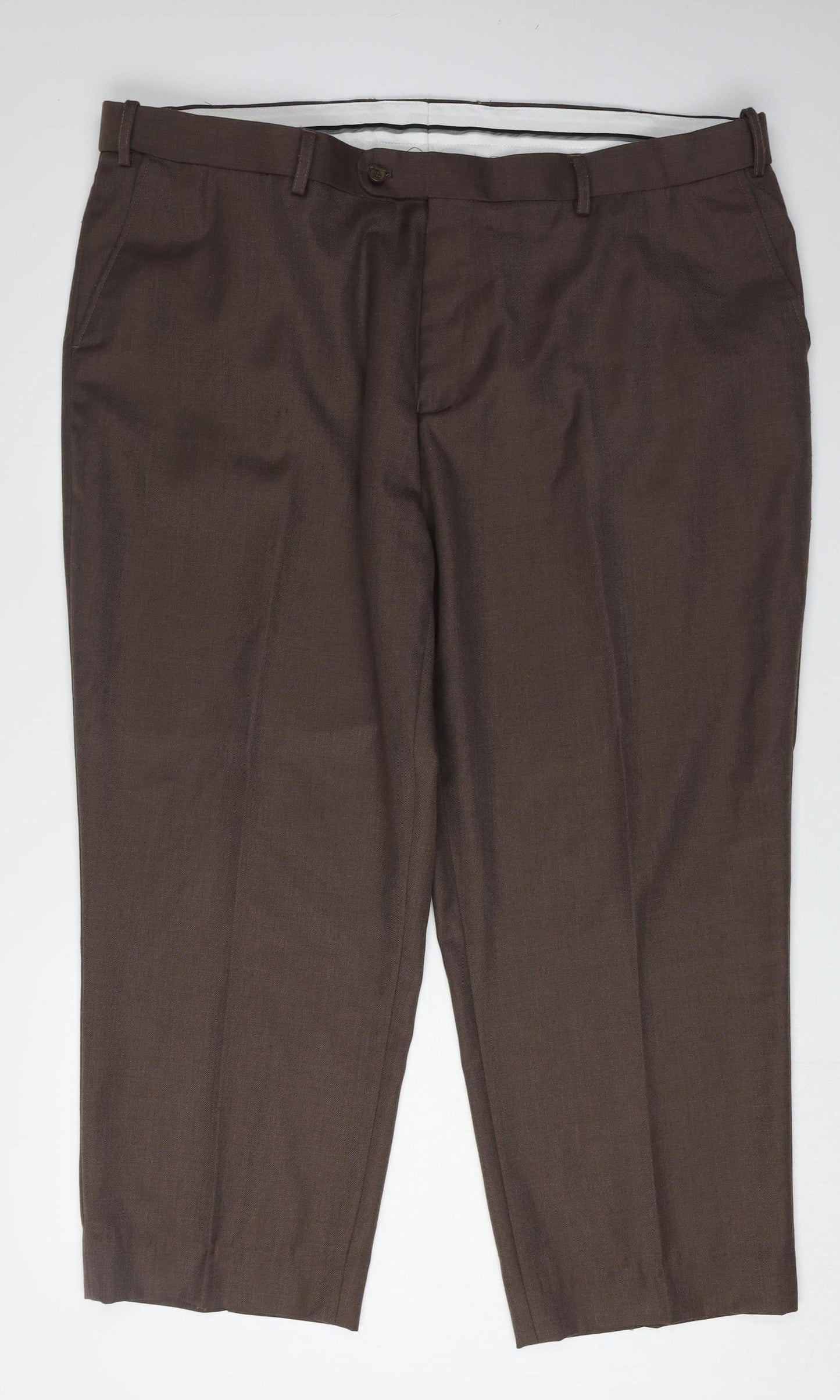 Skopes Men's Brown Formal Trousers, Size 46 R, Wexford