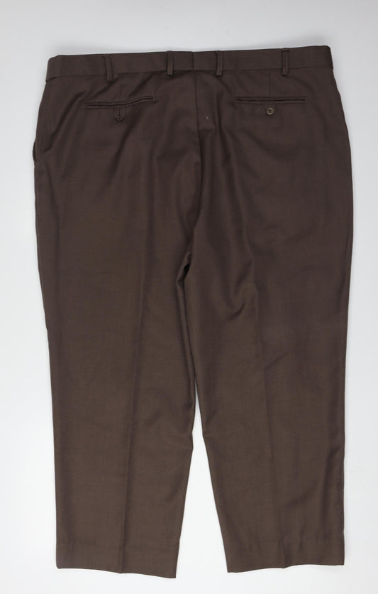 Skopes Men's Brown Formal Trousers, Size 46 R, Wexford