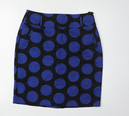 Hobbs Women's Blue Polka Dot Pencil Skirt Size 12