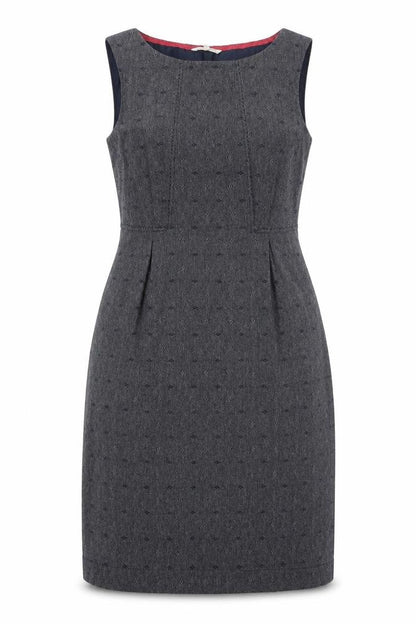 White Stuff Women's Grey Sheath Dress Size 14