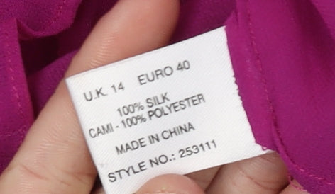 Womens UK Size 14 Kaliko Purple  Blouse