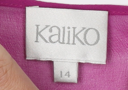 Womens UK Size 14 Kaliko Purple  Blouse