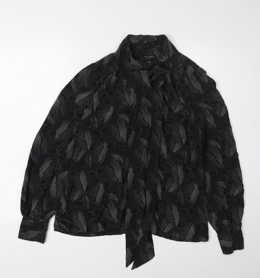 Womens UK Size M Ted Baker Black  Blouse