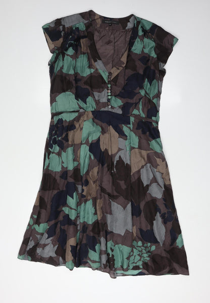 Great Plains Women's Multicoloured XL V-Neck Dress