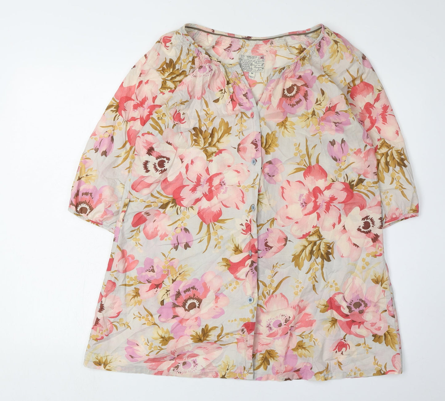 Tom Joule Women's Multicoloured Floral Tunic Blouse M