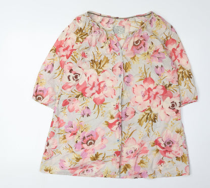 Tom Joule Women's Multicoloured Floral Tunic Blouse M