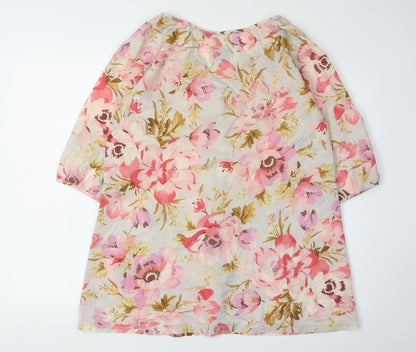 Tom Joule Women's Multicoloured Floral Tunic Blouse M