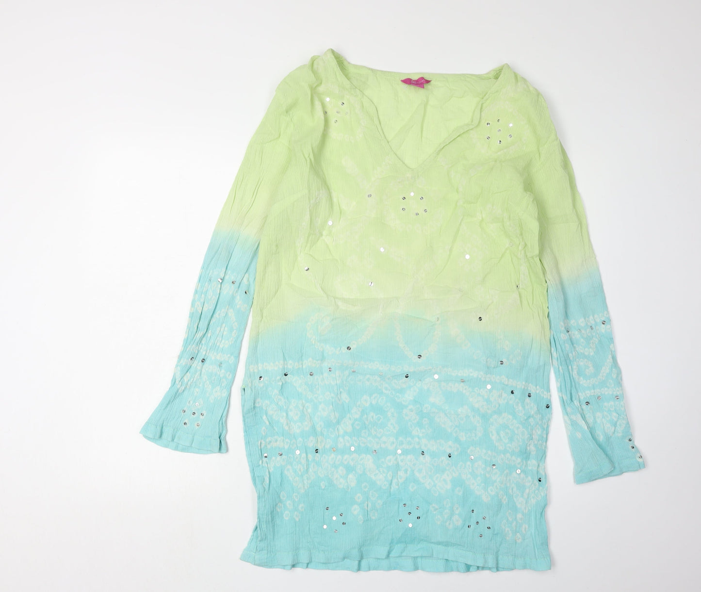 Monsoon Women's Multicoloured Size 16 Tie Dye Dress