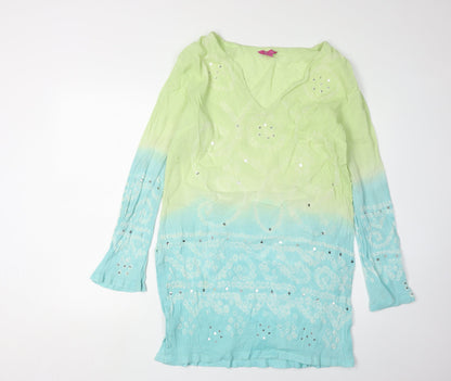 Monsoon Women's Multicoloured Size 16 Tie Dye Dress