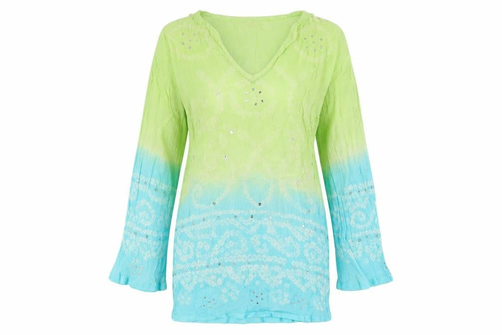 Monsoon Women's Multicoloured Size 16 Tie Dye Dress