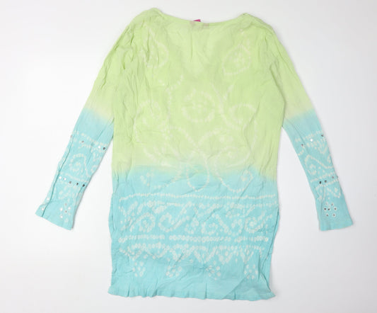 Monsoon Women's Multicoloured Size 16 Tie Dye Dress