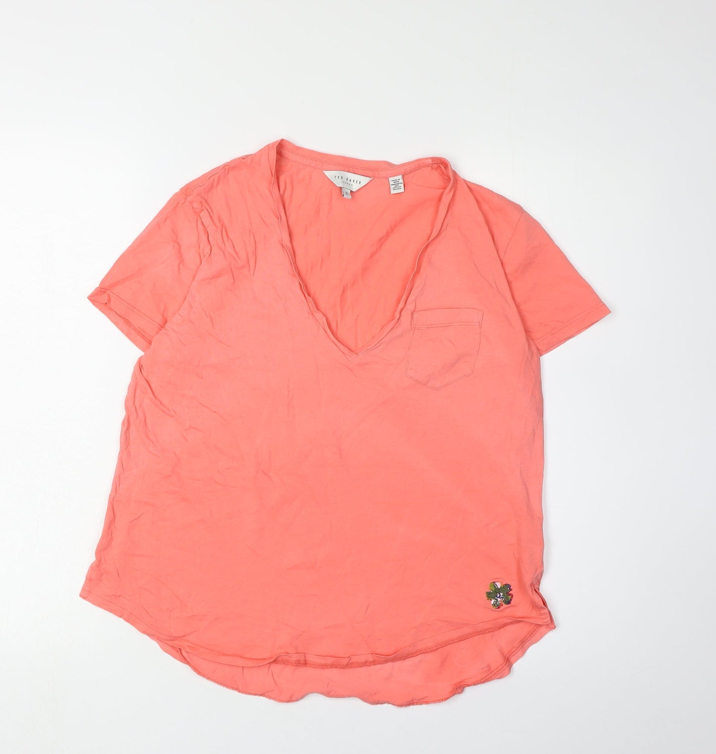 Womens UK Size 8 Ted Baker Pink  T-Shirt