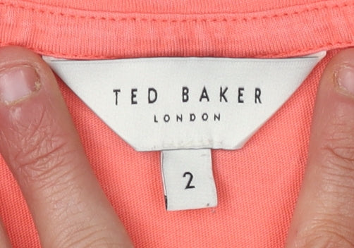 Womens UK Size 8 Ted Baker Pink  T-Shirt